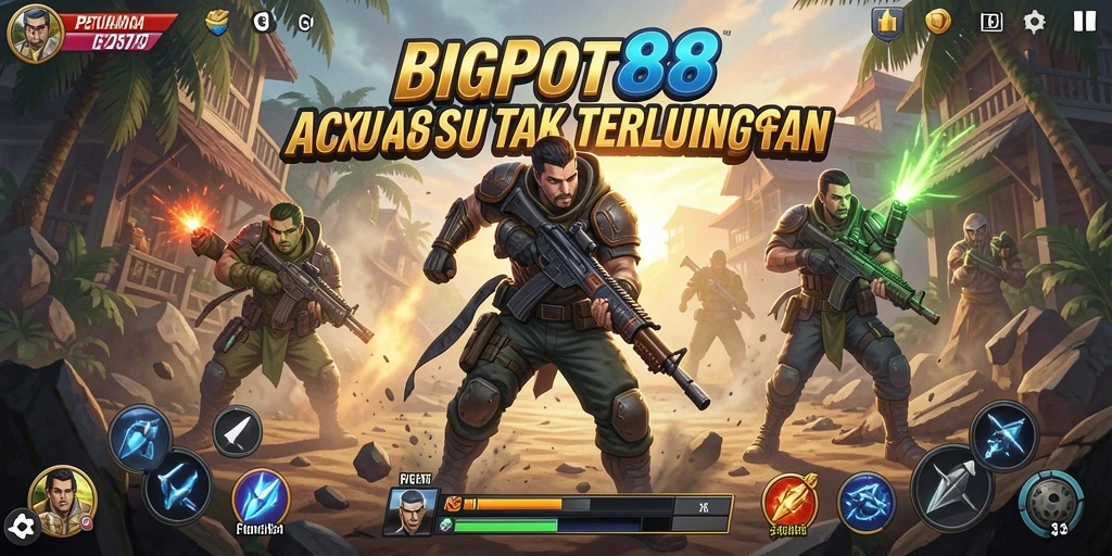 Tampilan gameplay BIGPOT88 yang menegangkan dan penuh aksi.