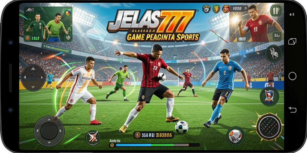 Screenshot menunjukkan momen intens dari permainan olahraga dalam JELAS777.