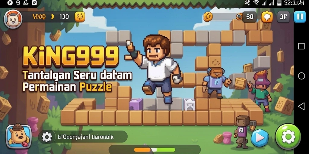 Screenshot KING999 menampilkan gameplay Puzzle yang menantang.