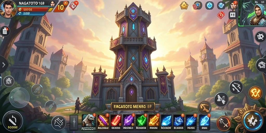 Tampilan gameplay menarik dalam pertahanan menara NAGATOTO168.