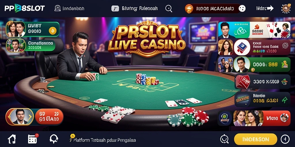 Tampilan menarik dari gameplay Live Casino di PP8SLOT.
