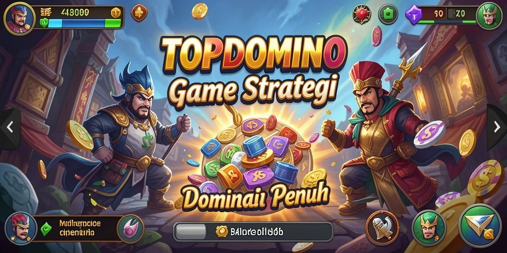 Screenshot gameplay TOPDOMINO yang menegangkan dan strategis.